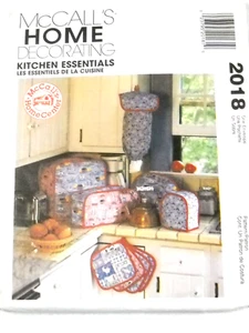Kitchen Essentials Appliance Covers Placemat Curtain McCalls 2018 Sewing Pattern - Picture 1 of 2