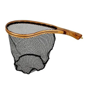 Aventik Wooden Fly Fishing Landing Net With Rubber Ghost Mesh And Magnetic Relea - Picture 1 of 5