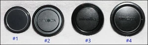 4 assorted Minolta SLR body caps. Buy 1, 2, 3 or all 4. - Picture 1 of 9