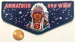 BOY SCOUT OA AMMATDIIO LODGE 590 CROSSROADS OF THE WEST COUNCIL 2023 CHIEF FLAP - Picture 1 of 4