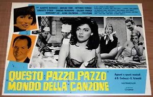 set completo 8 fotobuste film QUESTO PAZZO PAZZO MONDO DELLA CANZONE 1965 - Foto 1 di 9
