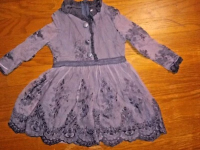 Niñas Yubasobei Informal Boda Fiesta Malva y Gris Vestido de Encaje Talla 100 EE. UU. 12 meses Foto 1 de 4