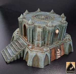 3D gedruckt Kriegssilo Landschaft Gelände für Kriegsspiele 28/32 mm DESIGN A bemalt - Bild 1 von 5