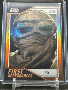 2023 Topps Chrome Star Wars First Appearances Rey Orange Refractor #/25 No FA-12 - Picture 1 of 2