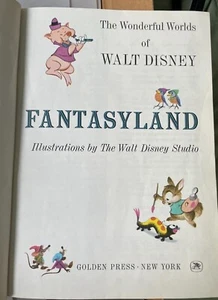 Fantasyland- The Wonderful Worlds of Walt Disney- Golden Press- VTG- 1965 - Picture 1 of 9