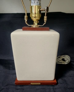RALPH LAUREN Ivory Off White Crackle Ceramic Table Lamp NO SHADE - Picture 1 of 4