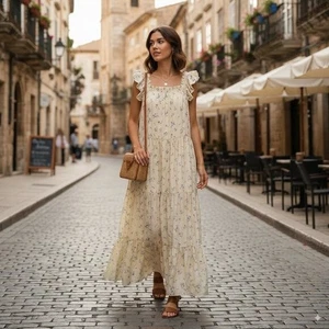 MOON RIVER Floral Printed Maxi Dress NWT Women Dress Size Small - Picture 1 of 4