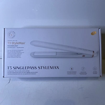 T3 Singlepass Stylemax 1'' Flat Iron 9 Heat Settings For Straightening & Curling - Image 1 of 3