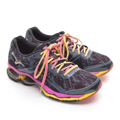 Mujer Mizuno Wave Creation 15 Tenis para Correr 9 M Negro Gris Zapatos con Cordones Bajos Foto 1 de 4