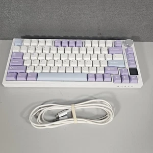 Ajazz AK820 Pro 75% Wireless Gift Switch Purple White Blue Clean Working w/ Wire - Picture 1 of 12