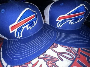BUFFALO BILLS MAFIA GESTICKTES LOGO BLAU DRUCKKNOPFLASCHE TRUCKER NETZ MÜTZE KAPPE NEU 🏈 - Bild 1 von 5