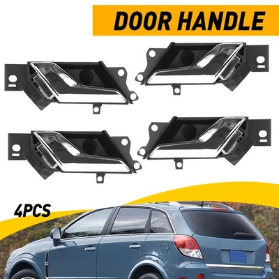 Manija interior de puerta cromada izquierda+derecha para Saturn Vue E 2008-2010 Foto 1 de 4