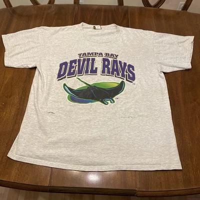 Camisa De Colección Años 90 Tampa Bay Devil Rays Gris Gráfica Para Hombre XL Nuez moscada MLB Béisbol Foto 1 de 4