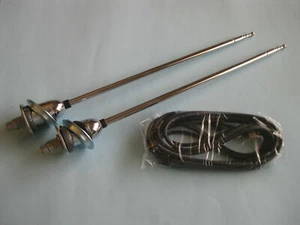 63 64 CHEV IMPALA REAR ANTENNAS NEW 1963 1964 DUAL AERIAL WITH CABLE - Picture 1 of 3