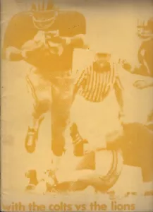 Septiembre 1965 Baltimore Colts Detroit Lions Jaycee Charity Classic Game Program - Imagen 1 de 3