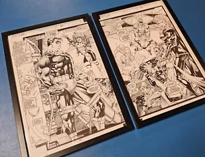 X-Men #1 pages 8-9 Jim Lee Framed 11x17 Original Art Reproduction Print Marvel - Picture 1 of 3