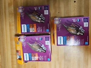 Philips (2) 60-Watt (1) 40-Watt Equivalent Soft White Dimmable Light Lot - Picture 1 of 2