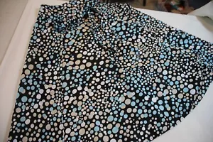 Falda envolvente circular grande puntos blancos, azules y negros fácil cuidado OOK hecha a mano - Imagen 1 de 6