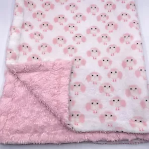 Baby Kiss rosa weiß Vogel Decke Eule Küken flauschig Plüsch Vögel Lovey 28x32 - Bild 1 von 5