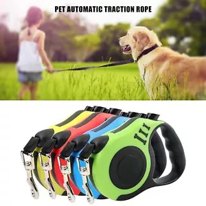 More details for durable dog leash retractable nylon lead extending puppy walking running leads