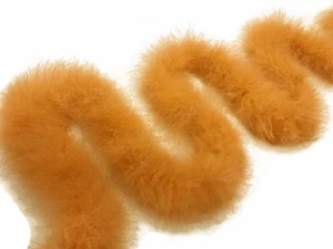 2 Yards - Golden Yellow Turkey Medium Weight Marabou Feather Boa 25 Gram boa - Picture 1 of 6