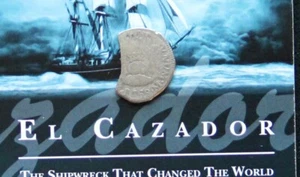1784 El Cazador Spanish Galleon Shipwreck Silver 1768 dated 1/2 Reales Pillar  - Picture 1 of 3