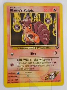 Blaine's Vulpix ® Gym Challenge 66/132 ® Comune ® Pokemon ® Inglese ® Good - Picture 1 of 2