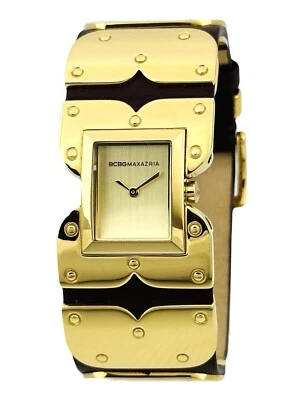 Reloj pulsera BCBG Maxazria para mujer BG6202 tono dorado correa de cuero marrón Foto 1 de 4