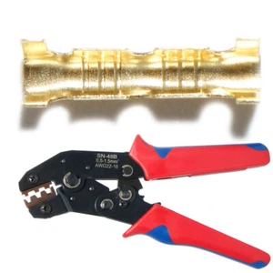 100/200X U-shaped Butt Connector Quick Splice Wire Crimp Terminal Kit 0.5-1.5mm² - Picture 1 of 30