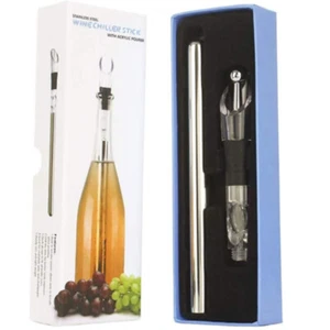 Weinkühlstab Edelstahl mit Ausgießer Weinkühler Stab mit Dekanter Zubehör Set - Bild 1 von 11
