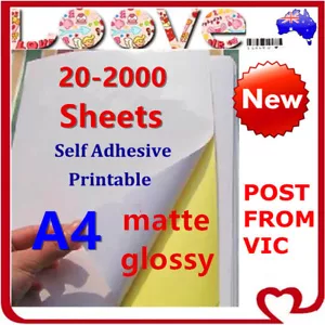 A4 Self Adhesive Sticker Paper Sheet Label Laser Inkjet Print Mailing Address - Picture 1 of 23