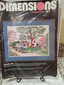 Dimensions Stamped Cross Stitch Kit "Fairfax Inn" 16" x 12" Frame Size No Mat - Picture 1 of 4