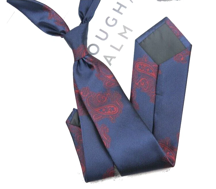 Nueva Corbata Clásica Paisley Roja Azul JACQUARD TEJIDA 100% Seda Para Hombre Foto 1 de 1
