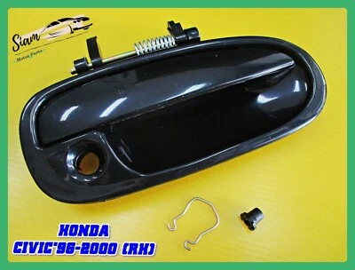 FIT HONDA CIVIC 1996-2000 FRONT RIGHT  DOOR HANDLE MATTE MATT BLACK  RH - Image 1 of 4