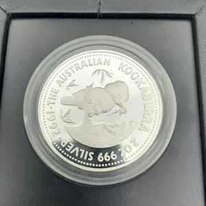 The Australian Kookaburra 1992 2oz Proof Issue Silver Coin - Picture 1 of 6