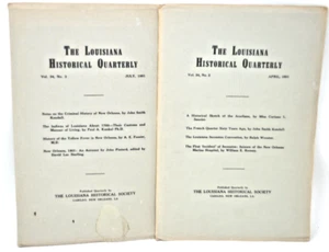 Set Lot of 2 - LOUISIANA HISTORICAL QUARTERLY April & July 1951 - Picture 1 of 1