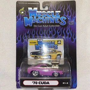 Muscle Machine 70 Cuda Purple 01-2 Supercharger 1:74 Scale Funline - Picture 1 of 6