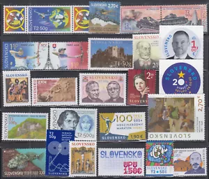 Slovakia 2024 MNH Year set 24 stamps + 3 S/S + 7 Mini sheets + 3 Booklets - Picture 1 of 5