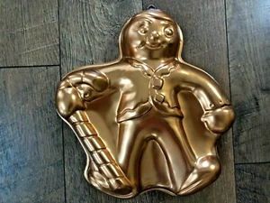 Molde de pastel vintage de color cobre pan de jengibre niño caramelo de Navidad caña vacaciones - Imagen 1 de 2