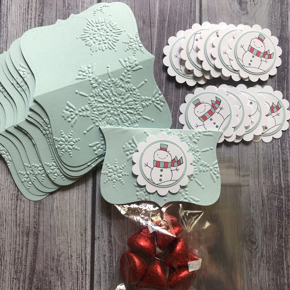 Christmas Snowman Top Treat Bag Handmade Christmas Candy Bag - Image 1 of 4