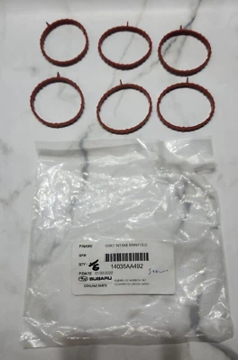 (6) Genuine Subaru 14035AA492 Intake Manifold Gasket 05-14 WRX Forester Legacy - Image 1 of 4