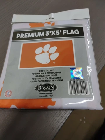 Officially Licensed NCAA Clemson Tigers Team Logo 3' x 5' House Flag Orange Cover