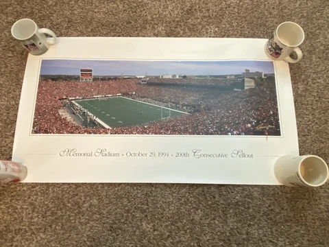 New 1994 Nebraska Cornhuskers 200 Sellout Game Poster Cover