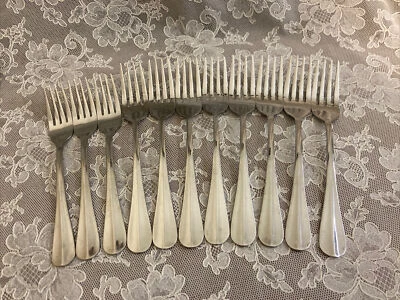 Pfaltzgraff Lot Of LEGACY 8 Dinner Forks and 3 Salad Forks - Image 1 of 4