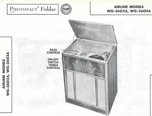 1956 Airline WG-3602A Record Player Radio Photofact Manual Schematic 2603A - Picture 1 of 2