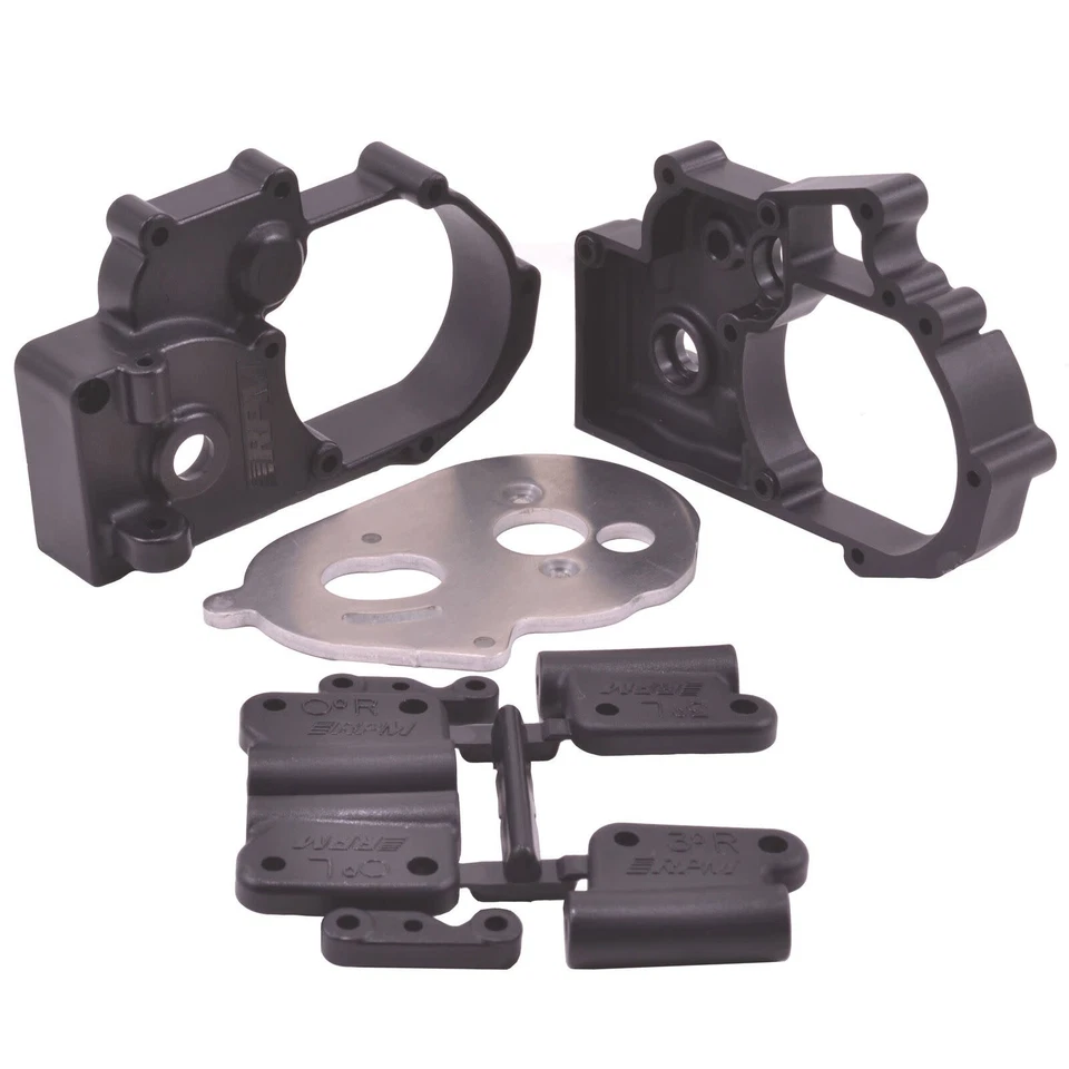 RPM73612 RPM Gearbox Housing & R Mounts,Black:TRA 2WD Vehicles - Image 1 of 1
