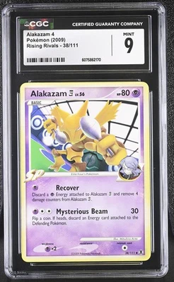 CGC 9 MINT Alakazam 4 2009 Rising Rivals 38/111 Pokemon Card - Image 1 of 2