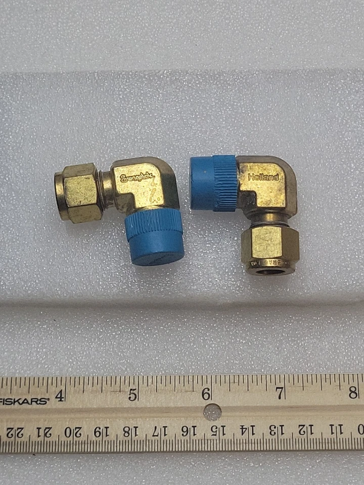 Swagelok Holland Brass 3/8" Tube x 3/8" Mnpt Tubing Adapter B-600-2-6 NOS 2 Pack - Image 1 of 1