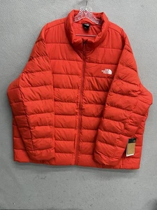 NWT The North Face Puffer Jacket Mens 4X Fiery Red Down Zip Aconcagua - Picture 1 of 12