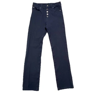 Jeans donna marca Joseph gamba slim con bottoni blu navy taglia 34 (26x28) US 2 - Foto 1 di 10